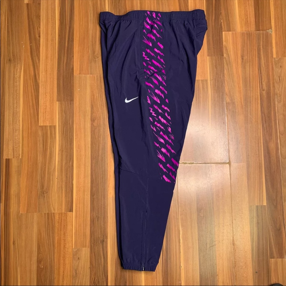 Nike Men’s Large Swift Flex Dri Fit Running Pants Navy Purple CJ5362-521 NWT